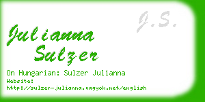 julianna sulzer business card